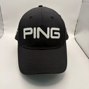 Ping Golf Hat Adjustable‎ Black White Play Your Best Performance Baseball Cap